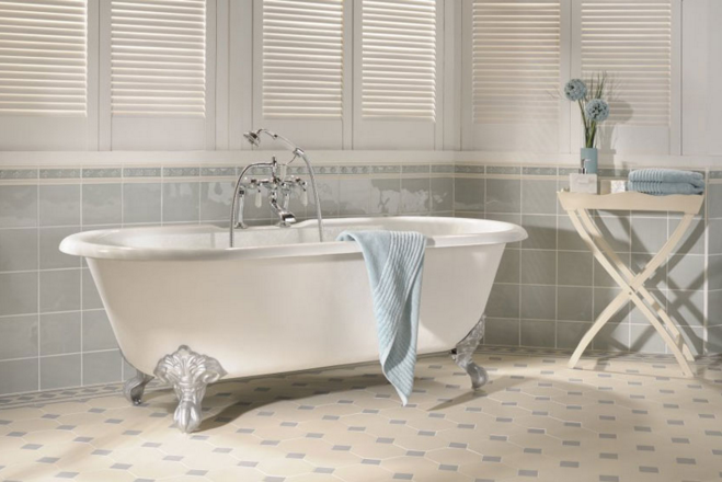 Ванная комната в стиле шебби-шик: особенности выбора плитки