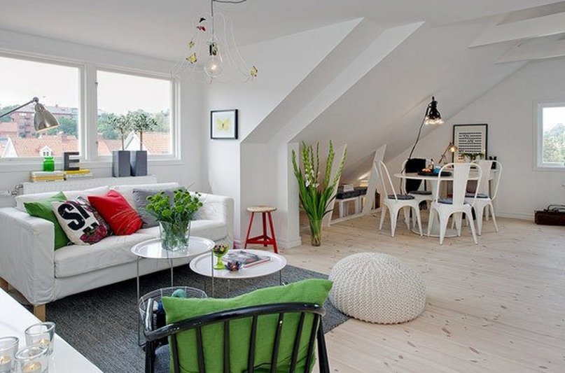 Скандинавский стиль гостиной