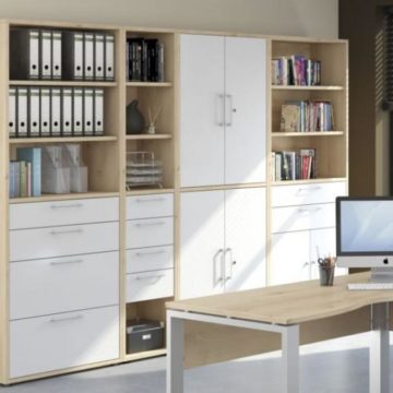 harmony_noble_beech_white_comp_-_Copy Офисный шкаф от магазина «Культ мебели»