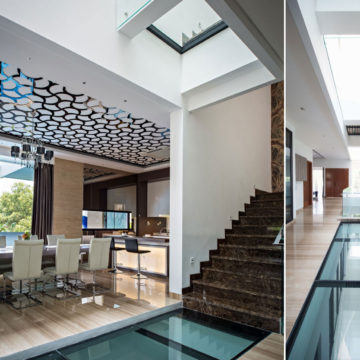 1-corridor-glass-floors-ceilings-house Новинка дизайна – стеклянный пол на кухне